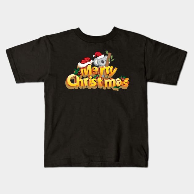 Merry Christmas Kids T-Shirt by Sunil Belidon